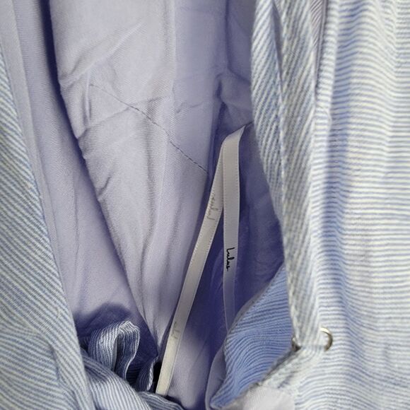 NWT LULUS YACHT ROCK BLUE AND WHITE STRIPED SIZE XL OFF THE SHOULDER DRESS - Picture 9 of 12